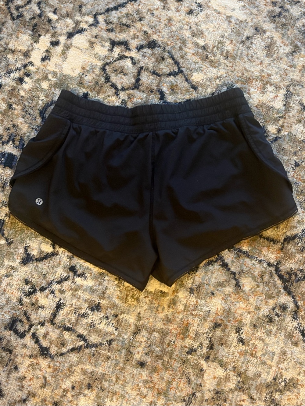 lululemon Black Athletic Running Shorts Size 8 Lined